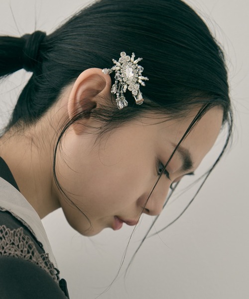 tanakadaisuke/タナカダイスケ】crystal hair clip right/クリスタル