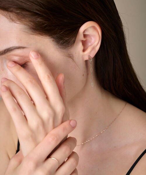 ドロップ チェーン ピアス（ピアス（両耳用））｜ete（エテ）の