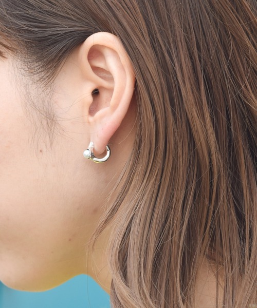 パールフープピアス（ピアス（片耳用））｜e.m.（イーエム）の