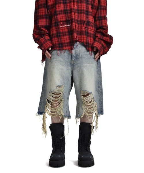 JN RIPPED DENIM SHORTS（デニムパンツ）｜JUN/NAKAYAMA（ジュン