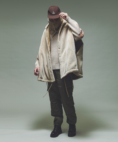 TAION / タイオン】MILITARY RIVERSIBLE DOWN CAPE【U0NISEX