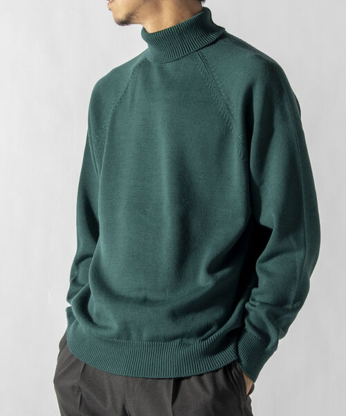 BATONER（バトナー）の「【BATONER】AGING WOOL RAGLAN SLEEVE TURTLE