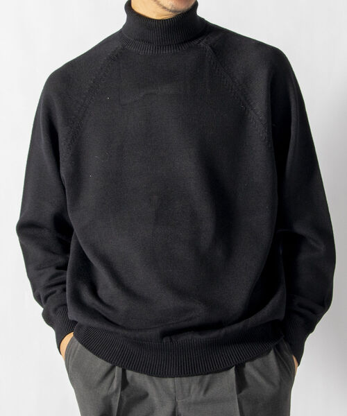 BATONER（バトナー）の「【BATONER】AGING WOOL RAGLAN SLEEVE TURTLE