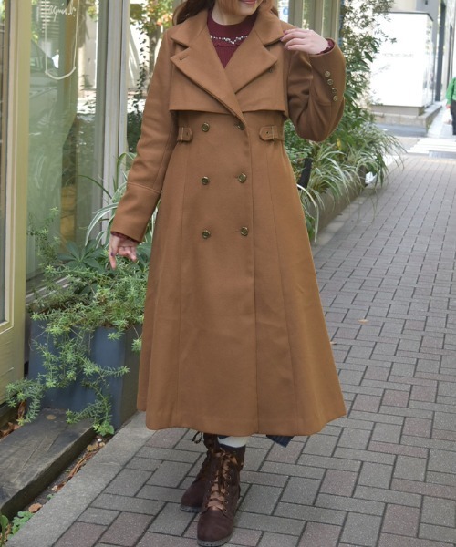 2WAYカラーロングコート（ダッフルコート）｜axes femme