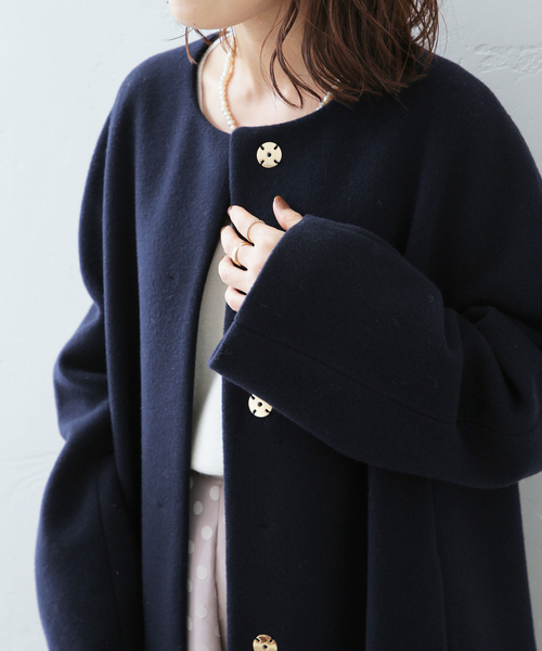 La TOTALITE（ラトータリテ）の「ウールモッサフレアマキシコート