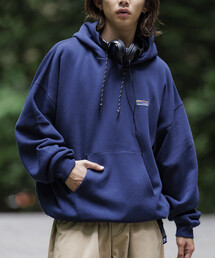 パーカー（ブルー・ネイビー/青色系・ワンポイント）ファッション通販