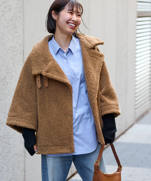 FRAMeWORK（フレームワーク）の「ボアポンチョコート（ブルゾン）」 - WEAR