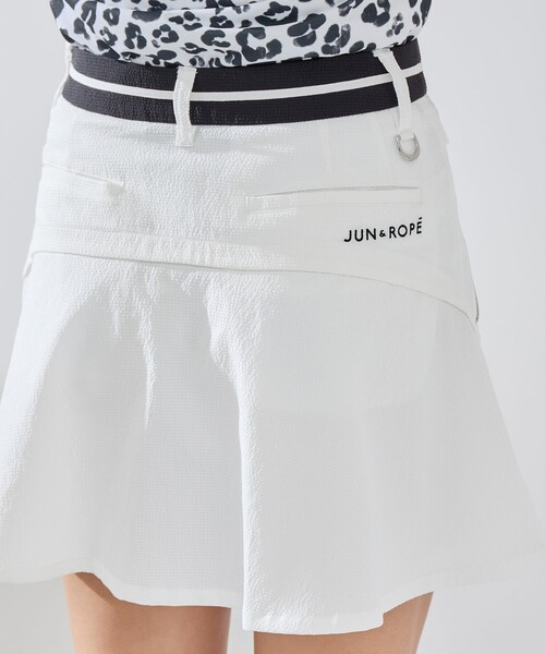 JUN &ROPE ジュンロペ フレアスカート M ホワイト ジュンロペ スカート