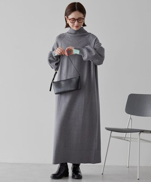 セール】バイパチモックネックニットワンピース（ワンピース