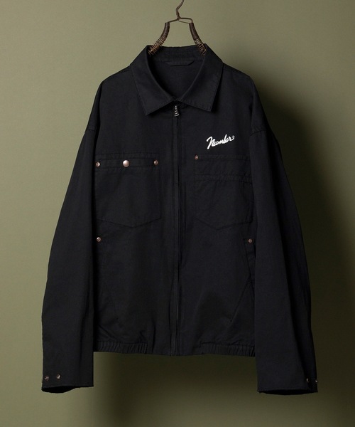 CHAIN STITCH LOGO SHORT ZIP-UP BLOUSON / Number⑨ロゴ チェーン