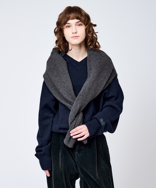 V-NECK WOOL LIKE KNIT / Vネックウールライクニット（ニット/セーター