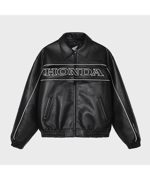 Motorcycle Piping Leather Jacket Black（ライダースジャケット