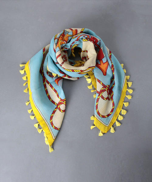 manipuri（マニプリ）の「＜manipuri（マニプリ）＞ポンポン ストール