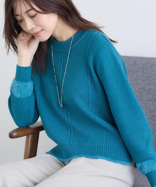 セール】【ほんのりラメ感◎】ケーブル柄ニット（ニット/セーター