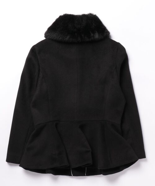 JENNE（ジェンヌ）の「エコファー襟付きペプラムショートコート