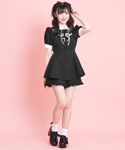 Secret Honey（シークレットハニー）の「バイカラーラッフル半袖