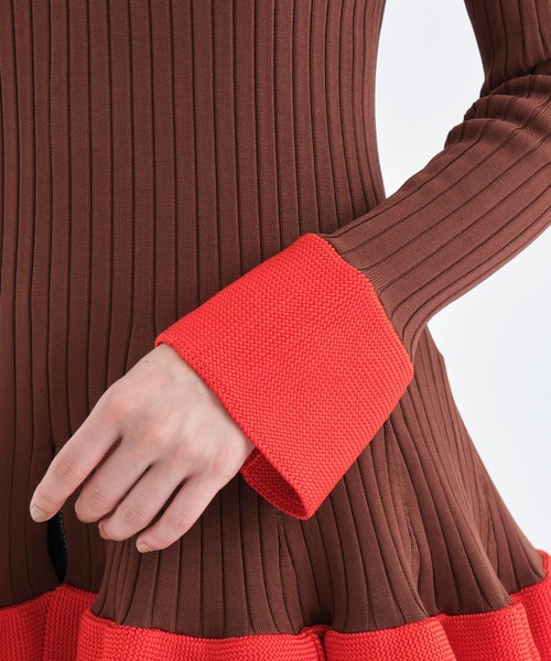 TOGA/トーガ】Rib knit top/リブニットトップ（ニット/セーター