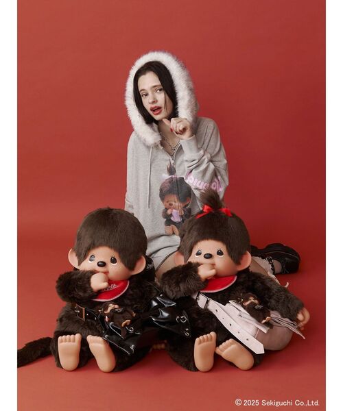 jouetie（ジュエティ）の「【monchhichi×jouetie】ファードッキングZIP