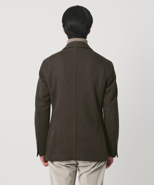 セール】ヘリンボーン ジャージ シングル2ボタン テーラードジャケット