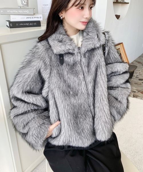 セール】2WAYアレンジカラーファーブルゾン（ブルゾン）｜LOULOU