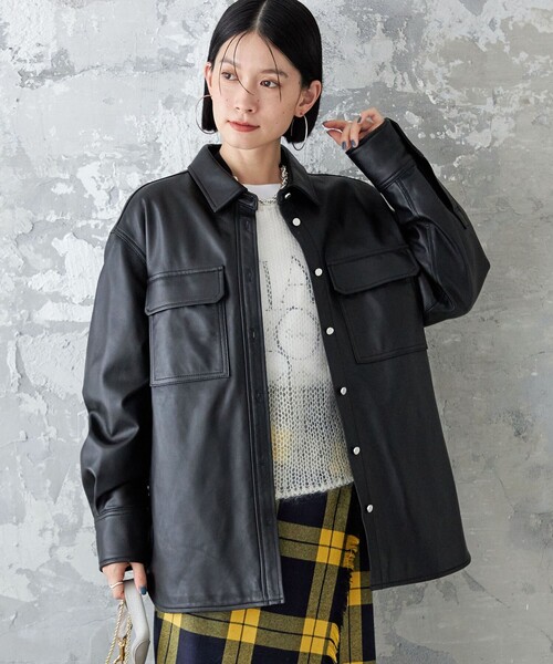 セール】シープ レザー シャツ ジャケット（シャツ/ブラウス）｜SHIPS