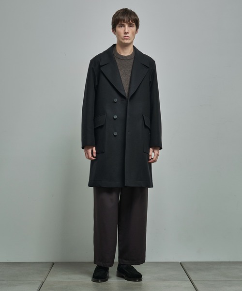 セール】【ATON】SUPER 160S DOUBLE SAXONY SEMI DOUBLE COAT／軽く