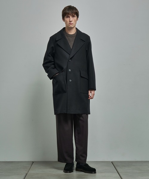 セール】【ATON】SUPER 160S DOUBLE SAXONY SEMI DOUBLE COAT／軽く