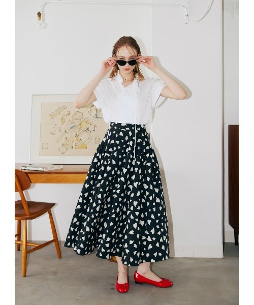COEL（コエル）の「ハート柄フレアスカート（スカート）」 - WEAR