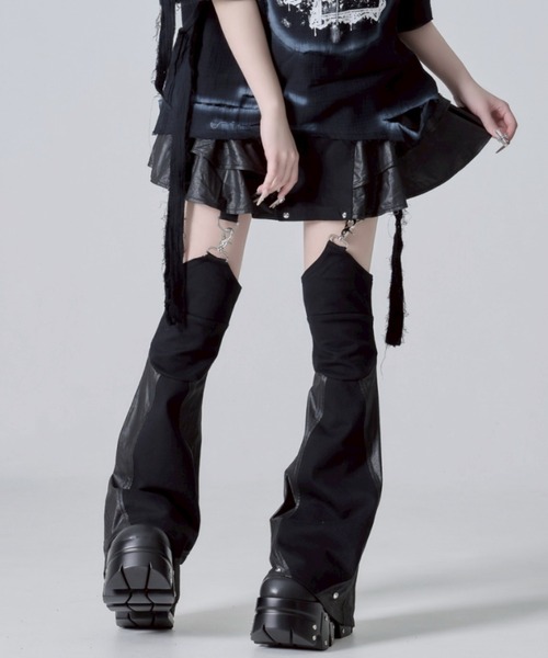 REFLEM/レフレム』レッグカバー付きコーティングスカパン（その他