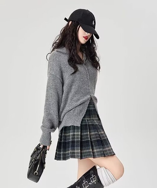 セール】プリーツチェック柄ミニスカート（スカート）｜IRADOWL