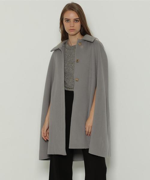 グレースコンチネンタル リバーケープコート ライトグレー 36
