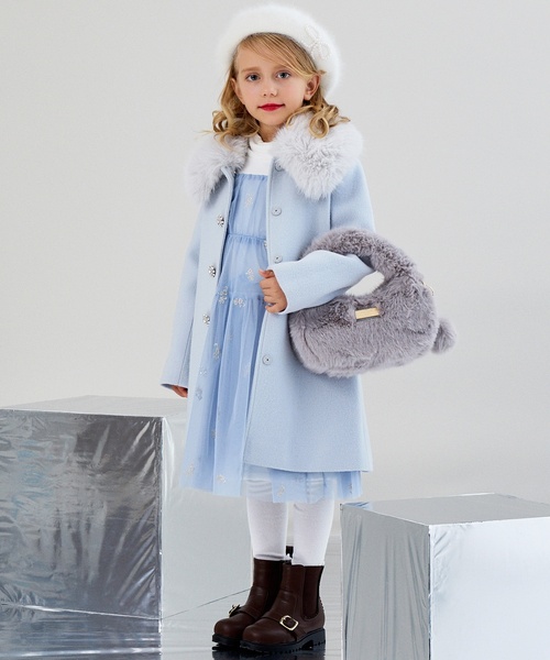 セール】フェイクファーカラーウールコート（ダッフルコート）｜kate