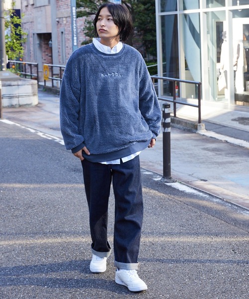 MONO-MART×KANGOL カンゴール ビッグシルエット ボア クルーネック