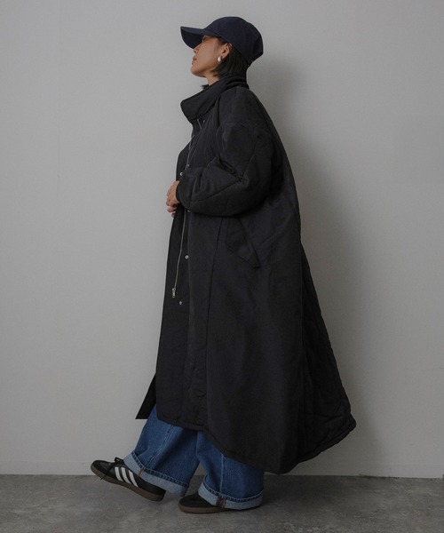 セール】キルティング切替 ロングコート（ダウンジャケット/コート