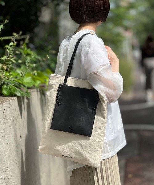 CONVERSE TOKYO（コンバーストウキョウ）の「LACE-UP CANVAS TOTE BAG