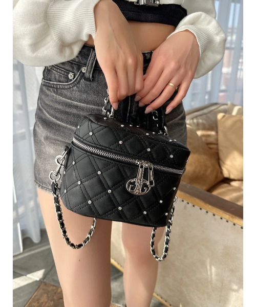 ZOZO限定！！】ラインストーンキルティングBAG（ショルダーバッグ