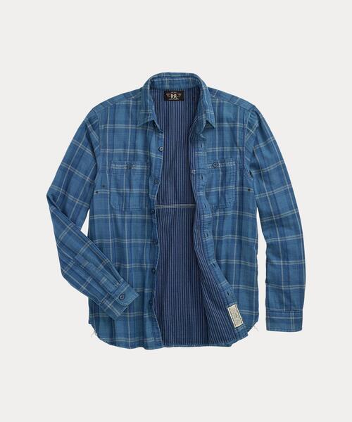 RRL（ダブル アール エル）の「インディゴ チェック ダブルフェイスド