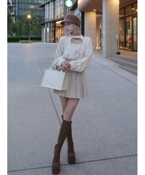 ドッキングコルセットプリーツミニワンピース（ワンピース）｜Darich