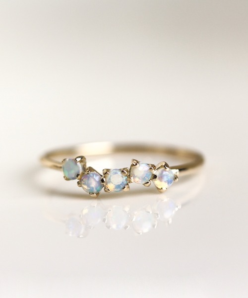 オパール クラスター リング | K10YG（リング）｜cui-cui