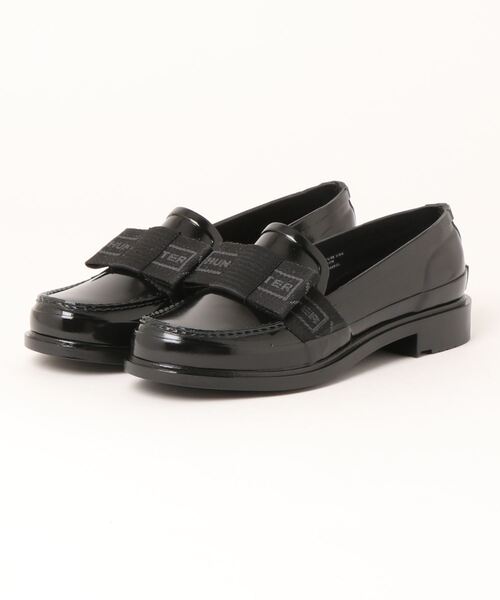 WOMENS REFINED BOW GLOSS PENNY LOAFER（レインシューズ）｜HUNTER