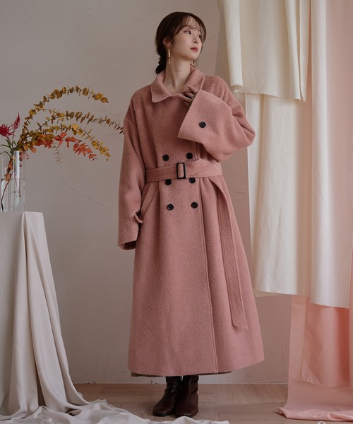 セール】shaggy long coat / シャギーロングコート（チェスターコート