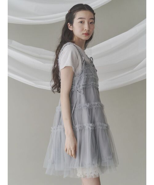 チュールコルセットミニワンピース（ワンピース）｜merry jenny