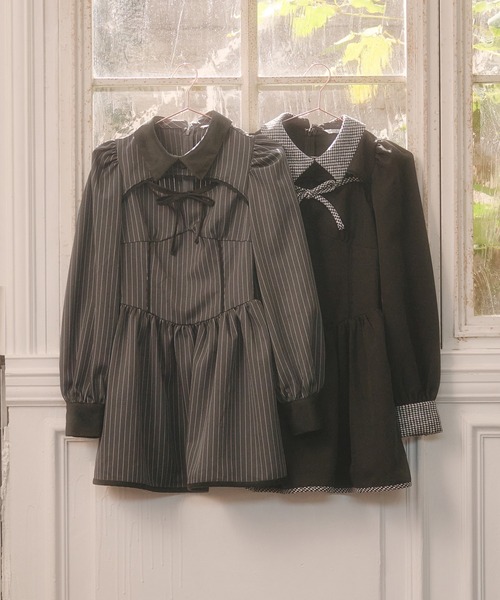 セール】胸開き配色ワンピース（ワンピース）｜Pal elfy（パル