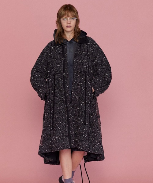 セール】Mesh Long Length Mods Coat/メッシュロングモッズコート