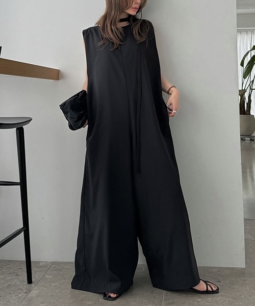 セール】square line wide all-in-one（つなぎ/オールインワン