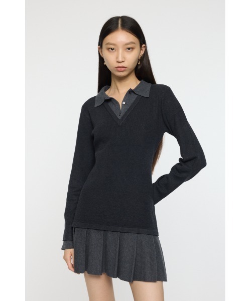 26年SS新作】LAYERED KNIT ミニドレス（ワンピース）｜MOUSSY