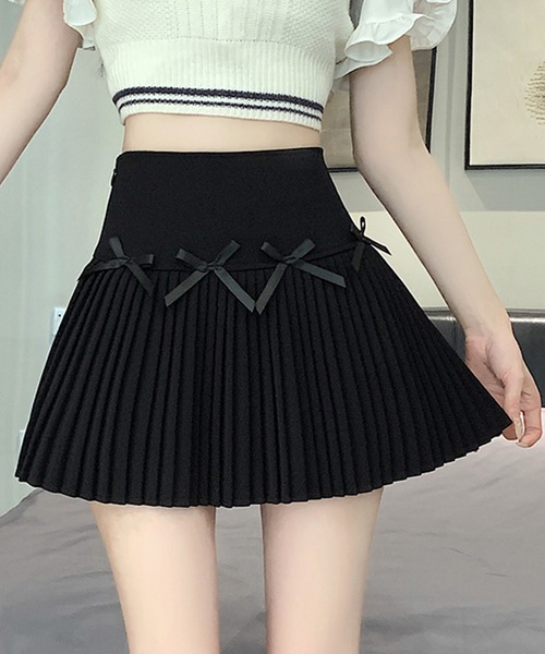 Twinkle;pm（トゥインクルピーエム）の「リボン付きプリーツミニ