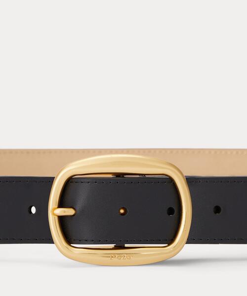 オーバルバックル レザー ベルト（ベルト）｜POLO RALPH LAUREN（ポロ