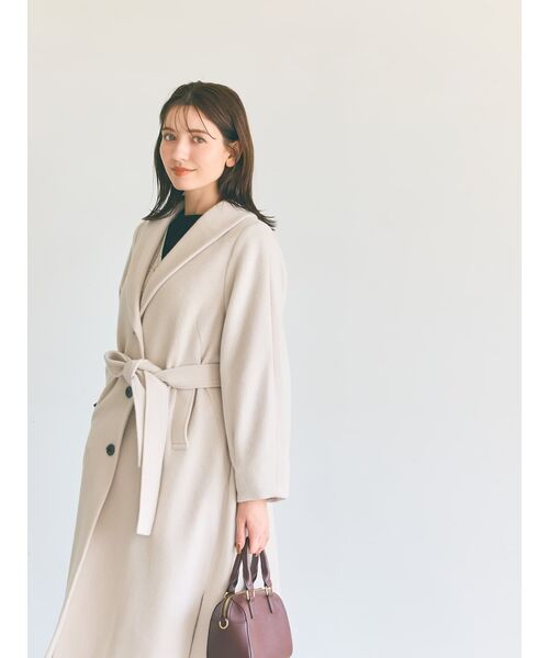 COHINA（コヒナ）の「ショールカラーバックタックフレアコート【低身長