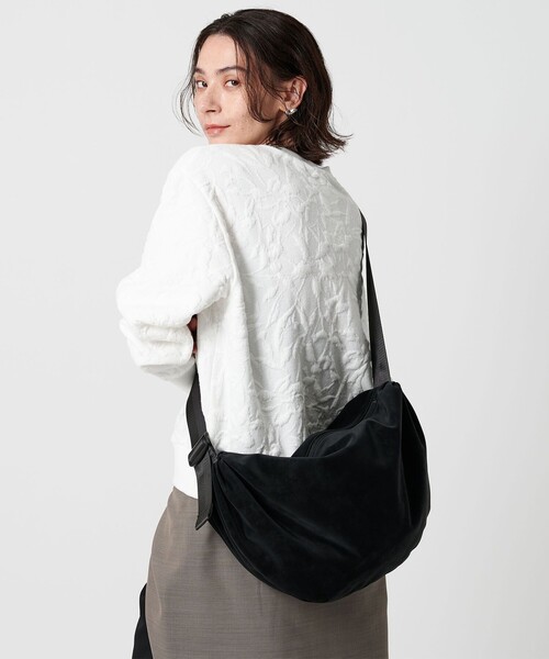 セール】ギャザー ラウンド ショルダーバッグ（ショルダーバッグ